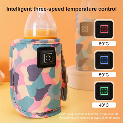 ITLY USB Milk Water Warmer Travel Stroller Insulated Bag Baby Nursing Bottle Heater Safe Kids Supplies for Outdoor Winter